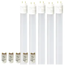 Aigostar 5x T8 LED Glas Röhre Tube Leuchtstoffröhre  inkl. LED Starter 60cm Kaltweiß