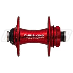 Chris King R45 Disc Centerlock Nabe VR, 100x12mm, 24 L., Edelstahl-Lager, red