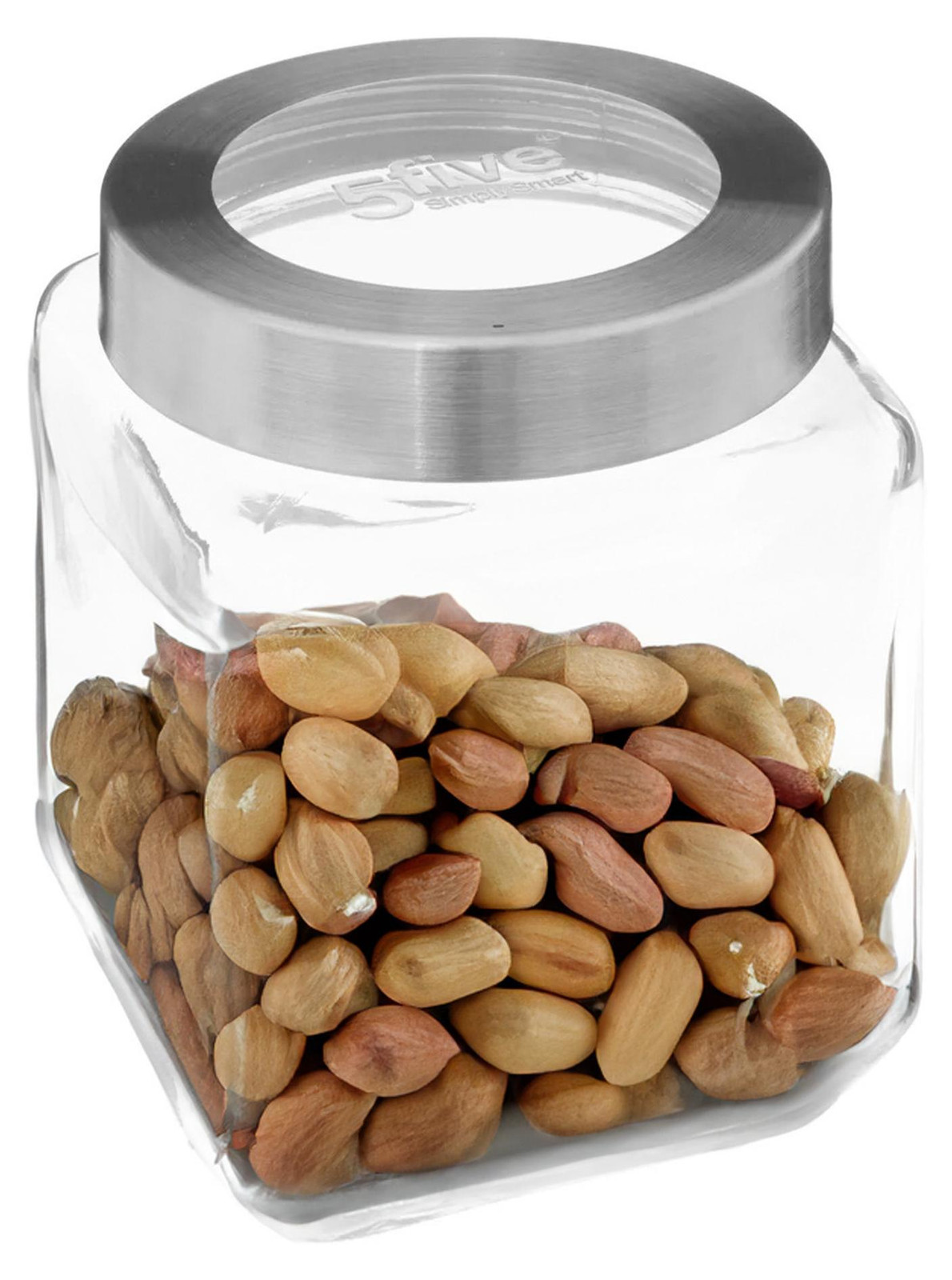 5five Simply Smart Miro voorraadpot, glazen pot met sluitbaar deksel, transparant, 1,2 liter