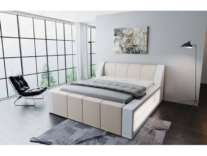 Wasserbett Fermo mit LED und markanter Struktur