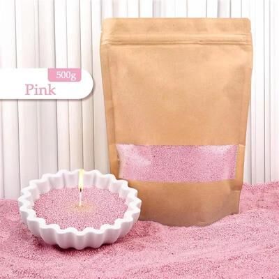 Inspired Finds Creative DIY Candle Sand Wax Colorful Pearl Granules For Handmade Candle Crafts 1.1lb Pink