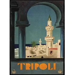 POSTER Frankreich & Italien Tripoli A4 Rahmenlos
