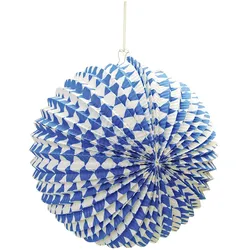 VEPATIM 6x Lampion Oktoberfest Bayerische Raute blau O 24 cm