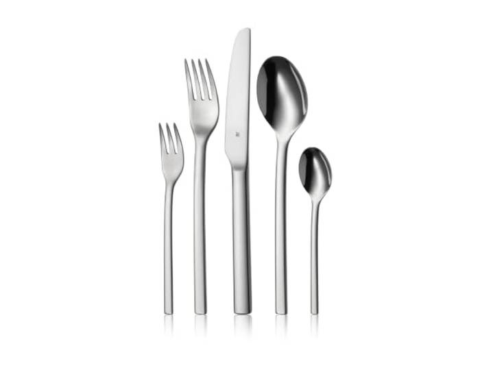 WMF Tavira Besteckset 6 Personen, 30 teilig, Monobloc-Messer, Cromargan Edelstahl poliert, glänzend, spülmaschinengeeignet