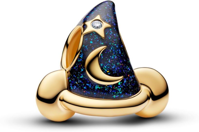 Pandora Moments Disney Mickey Mouse Sorcerer's Hat hela, keltakullattu,