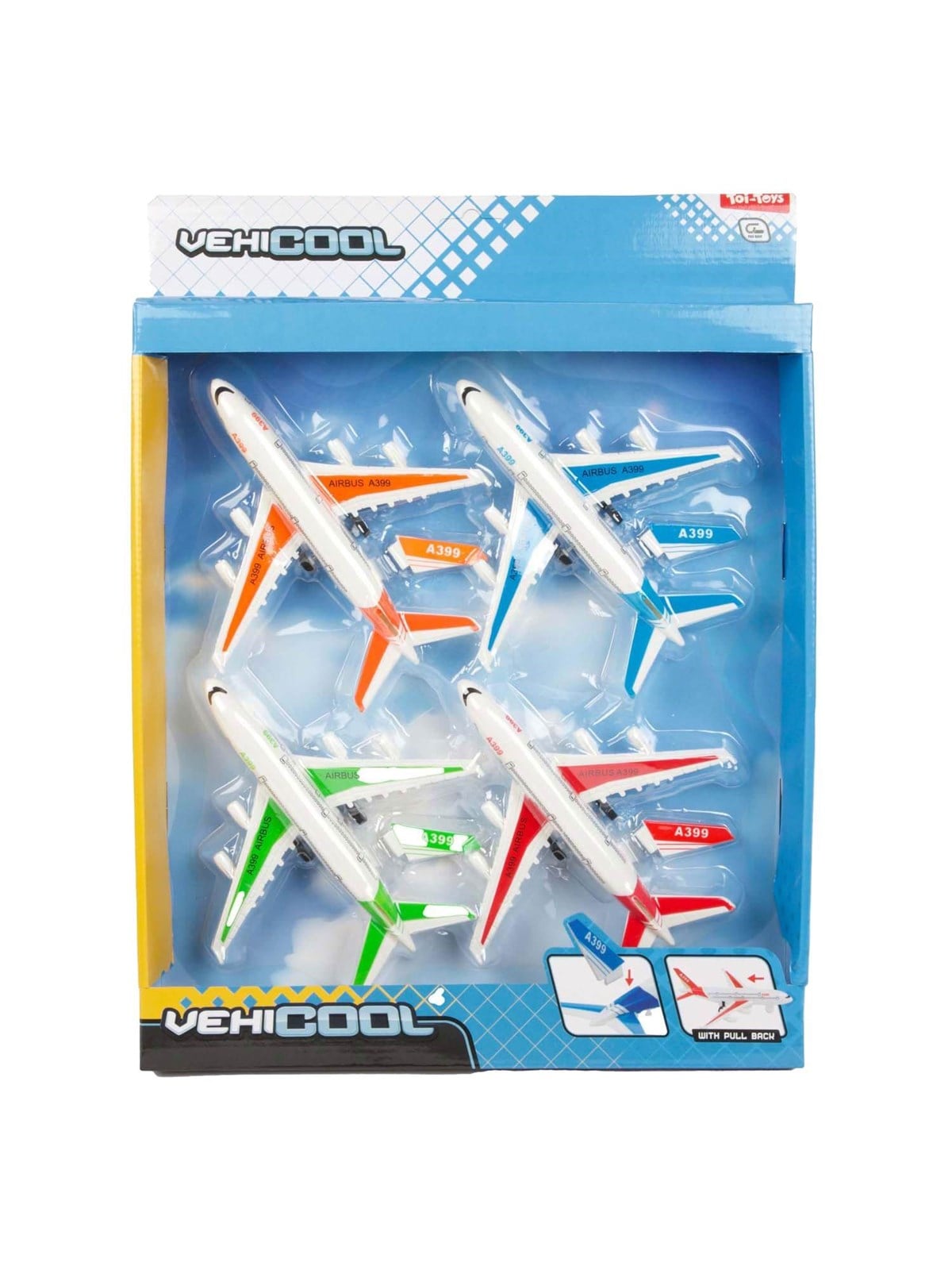 Toi-Toys - Vehicool Pull Back Airplanes 4pcs.