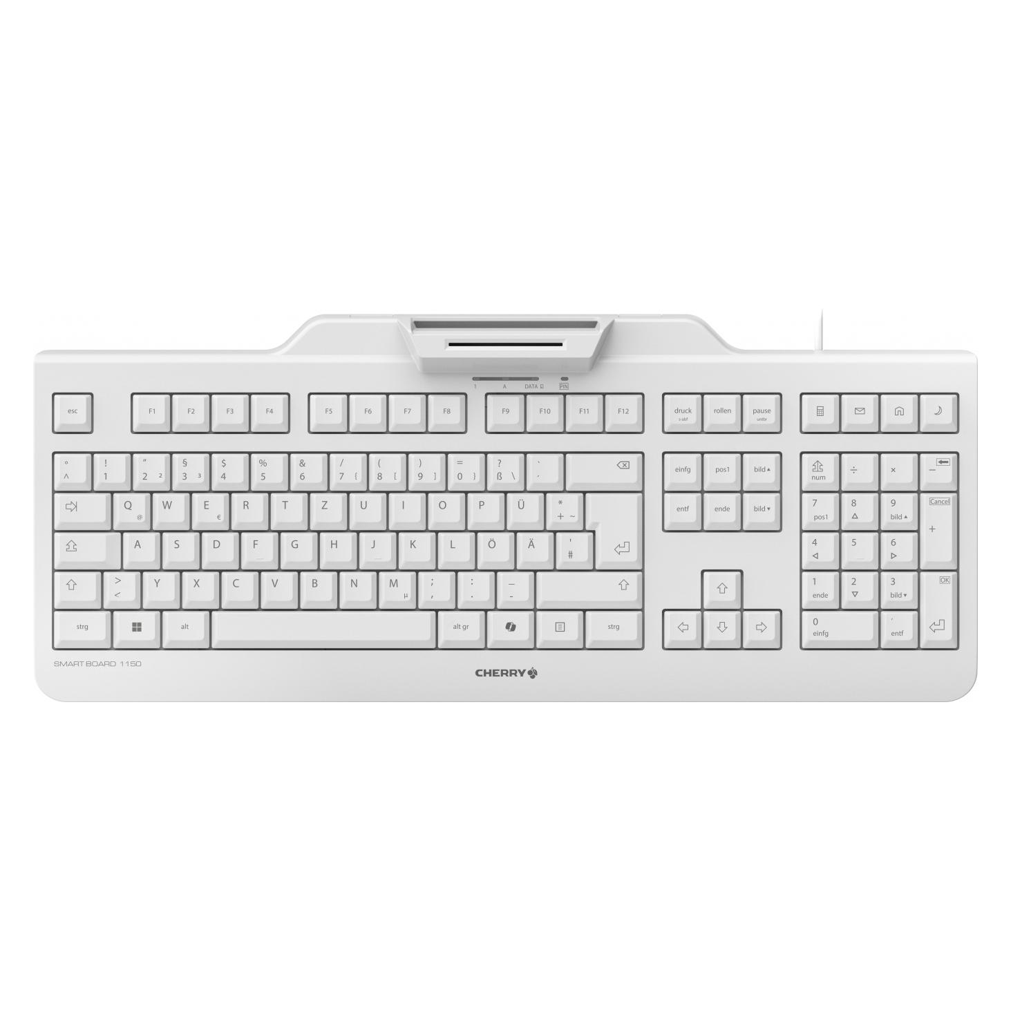 Cherry Keyboard SMART BOARD 1150 Smartcard (DE) light grey (DE, Kabelgebunden) (JK-A1150DE-0)