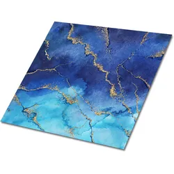 FLIESENAUFKLEBER 9 Stück 30x30 cm selbstklebend Blauer Marmor