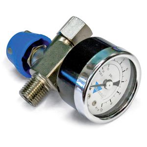 Aircraft Druckminderer 2101910, für Druckluft, 1/4 Zoll, Inline Druckregler, mit Manometer