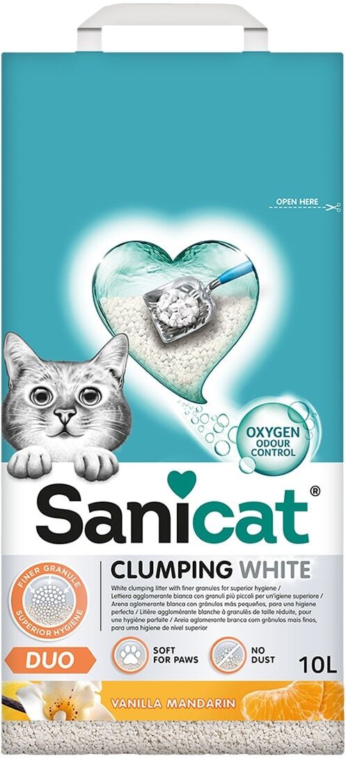 Sanicat Arena para gatos clumping white 10 L.