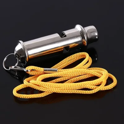 High Frequency Stainless Steel Whistle For Emergency, Pet Training & Referees With Lanyard High Frequency Stainless Steel Whistle For Emergency, Pet Training & Referees With Lanyard