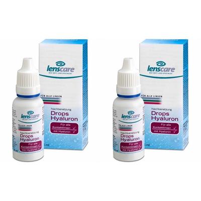 Lenscare Drops Hyaluron x2 2x15 ml Lösung