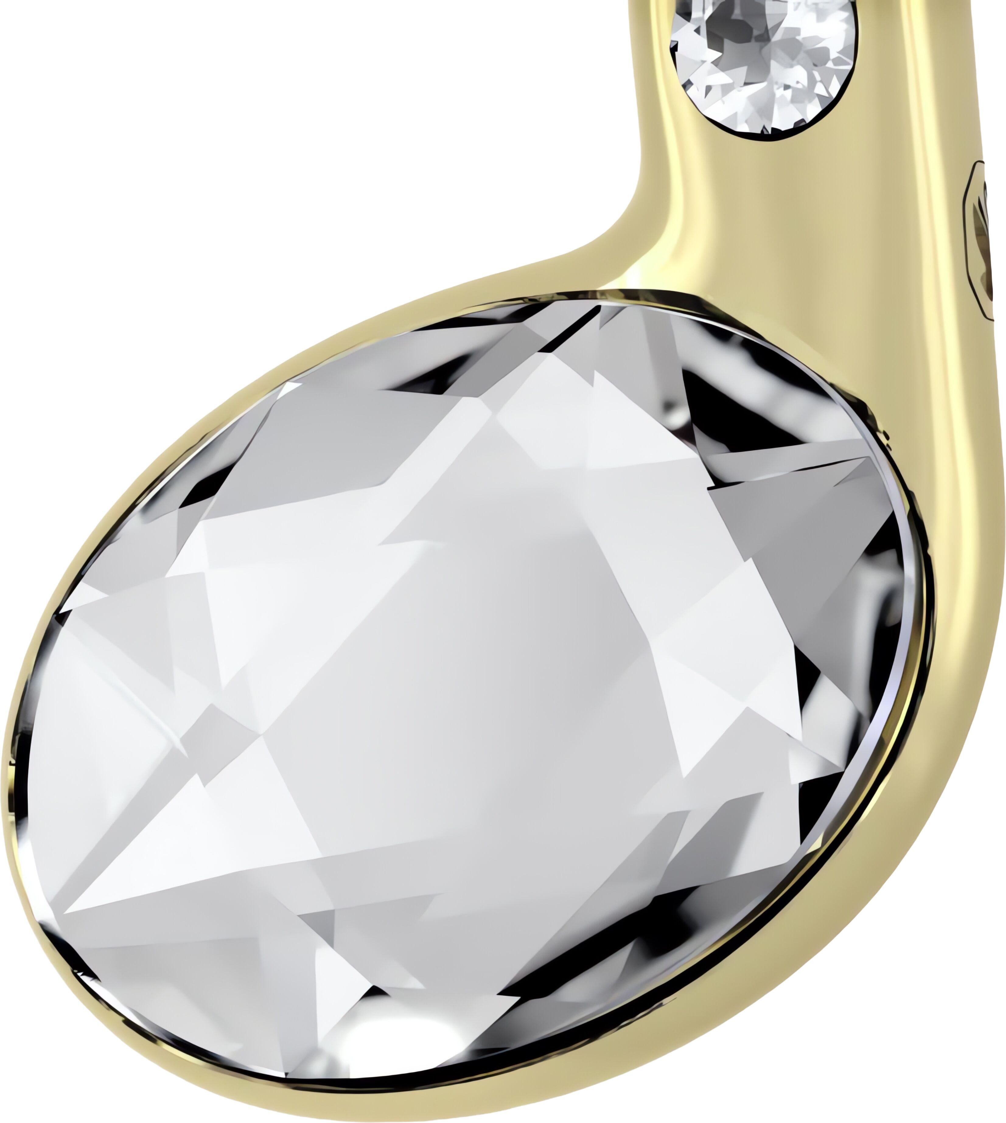 Dekohänger SWAROVSKI "Kristallfigur Sammelfigur Musiknote Ornament", weiß (kristallweiß, goldfarben, weiß), Dekohänger, Baumwolle, Kristallglas, Metall, Swarovski Kristall