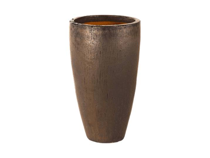 Hochwertiger In-/Outdoor Blumentopf „Plain Partner“, verschiedene Grössen Keramik Bronze Baq Design