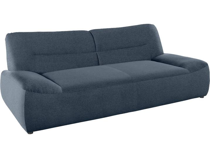 2,5-Sitzer DOMO COLLECTION Cesena modern, elegant und zeitlos, komfortabel, flache Armlehnen , blau (dunkelblau), B:224cm H:81cm T:109cm, Sofas, 2 5-Sitzer, fester Sitzkomfort