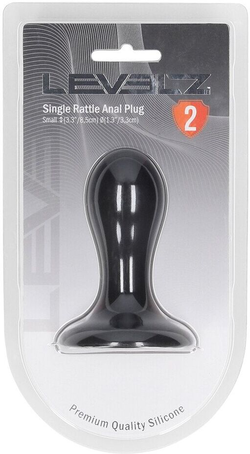 Levelz Plug anal en silicone liquide avec grelot - S - Noir