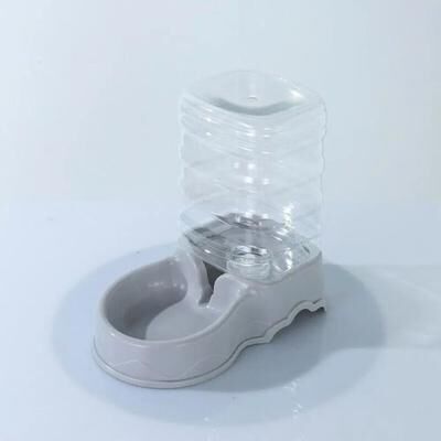 Uplifted Finds 3.8L High Capacity Automatic Pet Feeder And Gravity Waterer Station gray Waterer