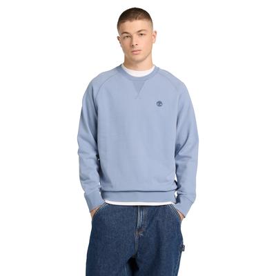 Sweatshirt TIMBERLAND "EXETER RIVER Loopback Crew Neck Swe", Herren, Gr. L, blau (stone wash), Obermaterial: 100% Baumwolle, Sweatshirts Sweatshirt, Langarm-Ausführung, aus Baumwolle, bequemer Schnitt