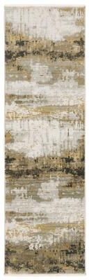 Style Haven Boulevard Power-Loom Recycled P.E.T. Abstract Gold/ Black Rug-
