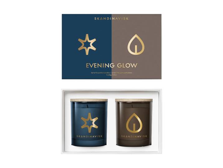 Skandinavisk Evening Glow coffret de bougies parfumées, 2 pièces 65 g