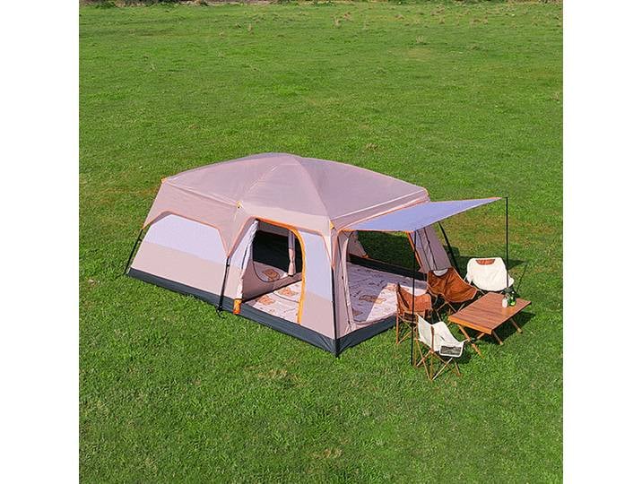 Grande tente familiale de luxe, pour le Camping, avec chambres, pour 6 à 10 personnes, étanche, Design pour deux chambres et un salon
