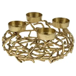 Adventskranz Ast Aluminium gold Ø 39cm