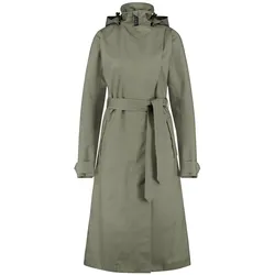 Agu, Damen, Velojacke, lange wasserdichte jacke, trench coat (M), Schwarz, Grün, M
