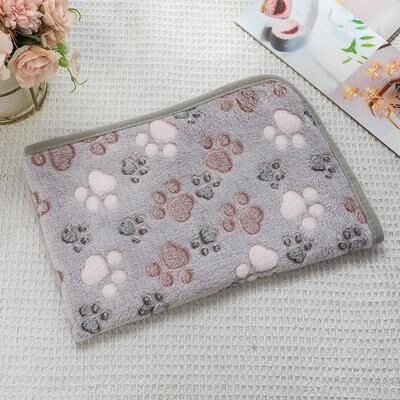 Uplift Treasures Soft Flannel Paw Print Pet Blanket f l