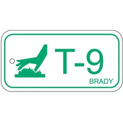 Brady, Sicherheitskennzeichnung, B-7527, Polypropylen Schild, Energy Source Tag - Thermal/Hohe Temperaturen, 75 x 38mm, Grüng