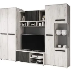 WOHNWAND 4-teilig 280/202/52 cm VIVA ohne LED-Beleuchtung