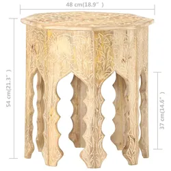 Beistelltisch 48 cm Massivholz Mango | vidaXL : Farbe - Braun
