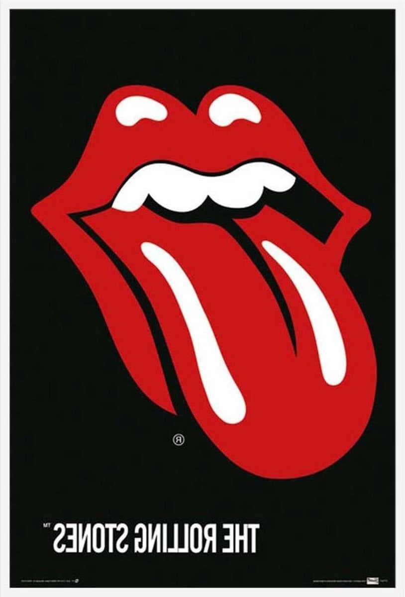 Poster Lippen Muurdecoratie Kunstwerk Wit - 61 x 91,5 cm