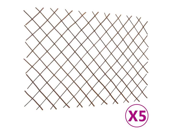 vidaXL Weidenzaun-Rankgitter 5 Stk. 180x120 cm