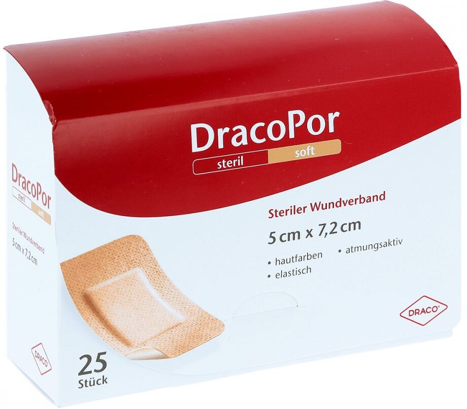 Dracopor Wundverband 7,2x5cm steril hautfarben