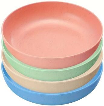 Inspire Select 4 Pack Whisker Friendly Cat Bowls Shallow Non Slip Feeding Dishes For Cats & Kittens 4 Pcs