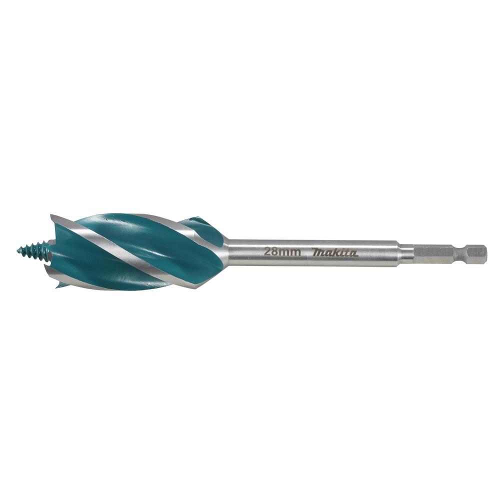 Makita Wiertło E-26696 Wiertło do drewna 28 X 165 MM 1/4" HEX 4-ostrzowe one size (E-26696)