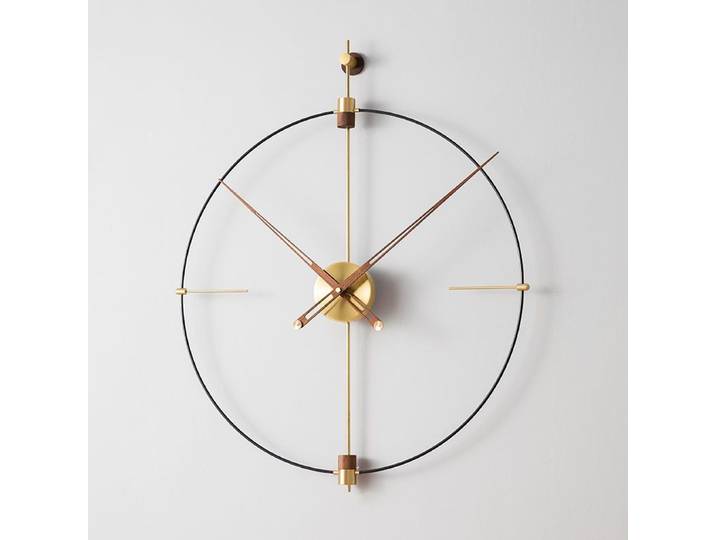 Horloges murales circulaires de 60 cm/80 cm, décoration de luxe en cuivre pour salon, horloge de chambre à coucher, accessoires d'horloges silencieuses créatives