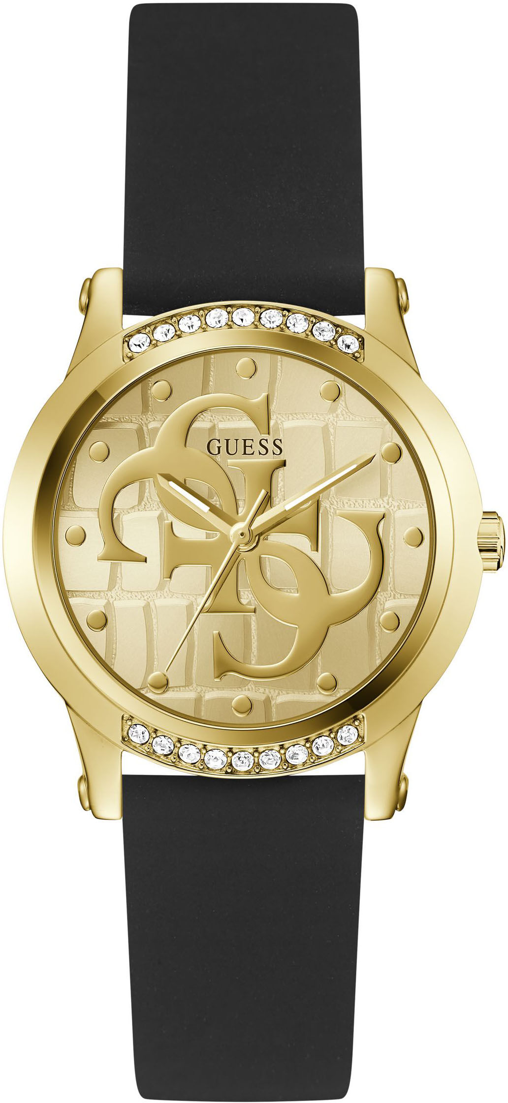 Guess "ANNETTE" Armbanduhr, Damenuhr, Silikonarmband
