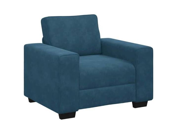 Meuble - Sofa salon - Bleu - Fauteuil canapé bleu 100x77x82 cm velours_331