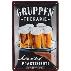 Nostalgic-Art Blechschild 20 x 30 cm"Gruppentherapie - Bier"