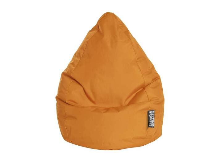 Pouf poire xxl d'intérieur orange 80x130cm