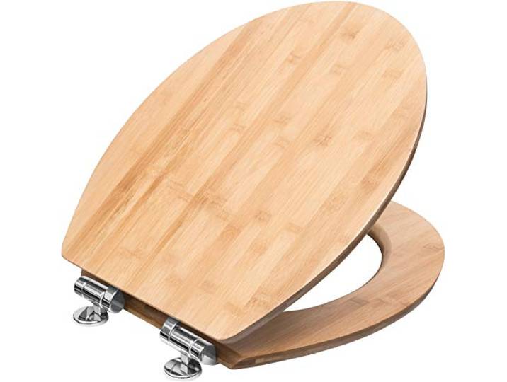 Cornat WC-bril Ligna - hoogwaardig echt hout - bamboe - softclosemechanisme - comfortabel zitgevoel - elegante houtlook past in elke badkamer/toiletbril/wc-deksel/KSLIGBSC