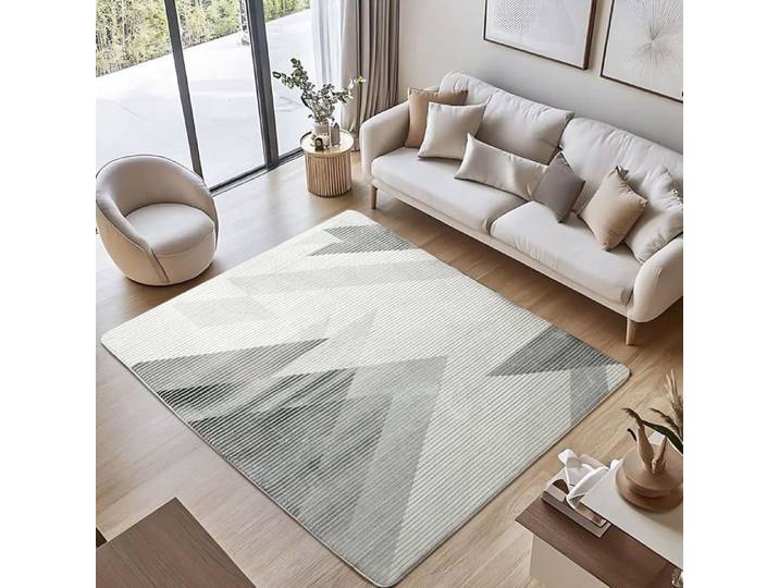 Tapis Salon Moderne Abstrait Tapis Chambre Doux Grand Tapis de Salon Antidérapant à Poils Courts Tapis de Sol (160 x 200 cm)