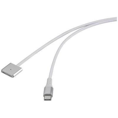 Renkforce USB-Ladekabel USB-C®, Magsafe 3 1.00m Weiß magnetischer Stecker RF-6437914