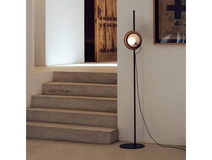 Milan Iluminación Designer Stehlampe Wire, schwarz, für Wohn- / Esszimmer, Metall, Design, Stehlampe