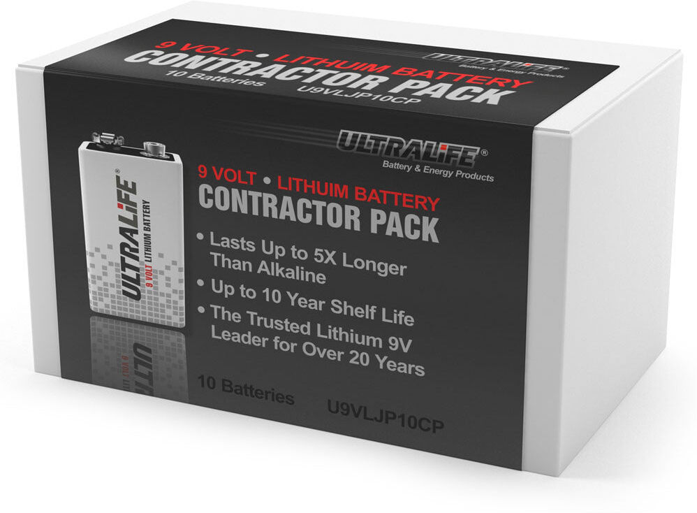 Ultralife 9V Lithium Battery U9VL JP Contractor   10 Pack