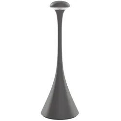 SIGOR LED-Akku-Tischleuchte NUDROP, IP54, 29cm, 2.2W 2200/2700K (FlexMood) 170lm, Easy-Connect, dimmbar, graphitgrau SIG-4540201