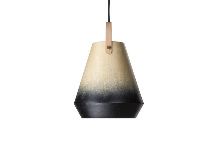 Örsjö Belysning Konkret hanglamp essenfineer, natuurkleurige leren band