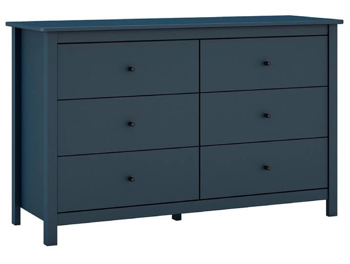 Kommode MARCKERIC MISTI 6 Schubladen 45x130x80cm dunkelblau matt