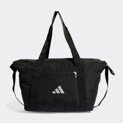 Sporttasche ADIDAS PERFORMANCE "ADIDAS SP BAG", Damen, schwarz (schwarz, silber metallic), Obermaterial: 100% Polyester, Taschen Sporttasche, Fitness Sporttasche